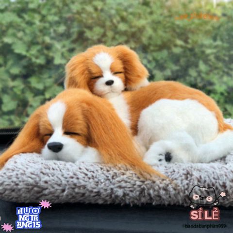 Gấu Bông Chó Poodle Nâu Khử Mùi - Thú Bông Lõi Than Hoạt Tính 28x20cm - Trang Trí Xe Hơi Và Nhà Cực Dễ Thương