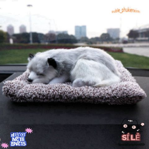 Gấu Bông Chó Poodle Nâu Khử Mùi - Thú Bông Lõi Than Hoạt Tính 28x20cm - Trang Trí Xe Hơi Và Nhà Cực Dễ Thương