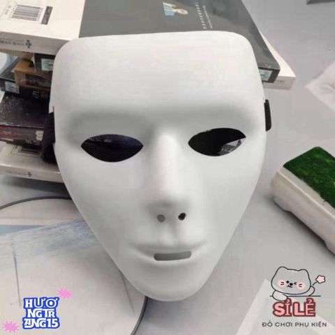 Mặt nạ Jabbawockeez cao cấp - Phụ kiện hóa trang sáng tạo cho Halloween và lễ hội cosplay - Chất liệu bền đẹp, màu trắng và xanh da trời