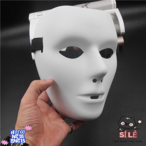 Mặt nạ Jabbawockeez cao cấp - Phụ kiện hóa trang sáng tạo cho Halloween và lễ hội cosplay - Chất liệu bền đẹp, màu trắng và xanh da trời