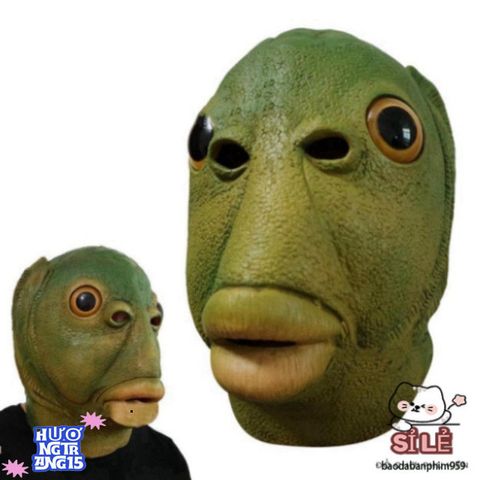 Mặt Nạ Cá Xanh Dễ Thương - Phụ Kiện Cosplay Kinh Dị Vui Nhộn, Độc Đáo Cho Halloween và Các Buổi Tiệc Thú Vị