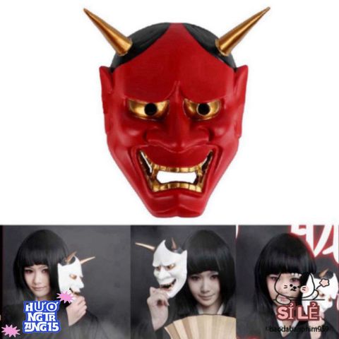 Mặt Nạ Cosplay Hannya Oni - Đạo Cụ Hóa Trang Toàn Mặt cho Halloween và Tiệc Hóa Trang - Phụ Kiện Thời Trang Độc Đáo