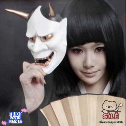 Mặt Nạ Cosplay Hannya Oni - Đạo Cụ Hóa Trang Toàn Mặt cho Halloween và Tiệc Hóa Trang - Phụ Kiện Thời Trang Độc Đáo