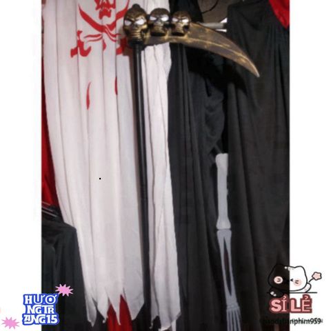 Lưỡi Hái Nhựa Thần Chết - Phụ Kiện Trang Phục Halloween Chất Lượng Cao, Hoàn Hảo Cho Hóa Trang Cosplay và Tiệc Tùng