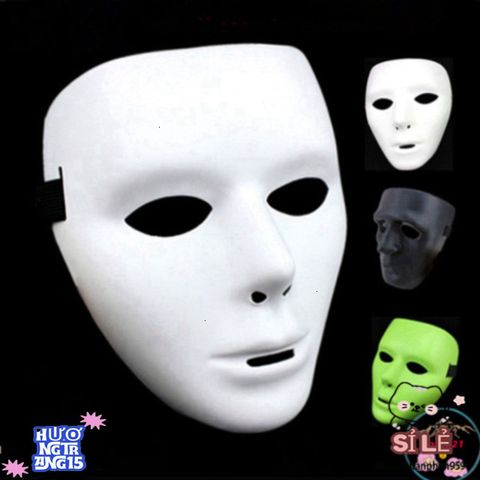 Mặt Nạ Hóa Trang Dạ Hội Jabbawockeez Trắng Phong Cách Hip Hop - Phụ Kiện Tiệc Halloween Độc Đáo và Nổi Bật