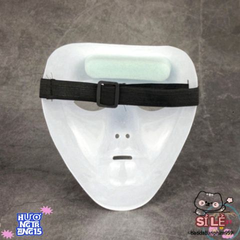 Mặt Nạ Hóa Trang Dạ Hội Jabbawockeez Trắng Phong Cách Hip Hop - Phụ Kiện Tiệc Halloween Độc Đáo và Nổi Bật