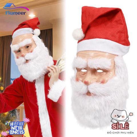 Mặt nạ ông già Noel ngộ nghĩnh - Phụ kiện cosplay Giáng sinh cho bữa tiệc lễ hội và Halloween - Quà tặng vui vẻ cho gia đình và bạn bè