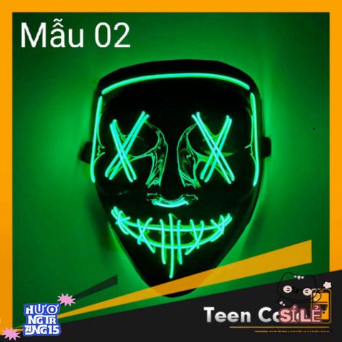Mặt Nạ LED Phát Quang Đa Màu Sắc Halloween & Trung Thu 2024 - Mặt Nạ Hóa Trang Thần Chết, An Toàn Cho Trẻ Em & Người Lớn
