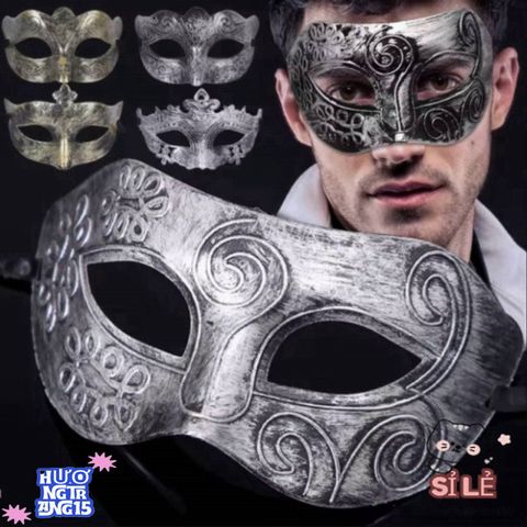 Mặt nạ Kim loại Nửa mặt Halloween - Phong cách Hiệp sĩ Gothic Roma cho Nam giới - Phụ kiện Thời trang Độc đáo cho Tiệc Tùng và Sự kiện