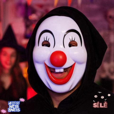 Mặt Nạ Hề Halloween PVC Vui Nhộn - Phụ Kiện Trang Phục Hóa Trang Đáng Sợ Cho Bữa Tiệc Cosplay Gia Đình