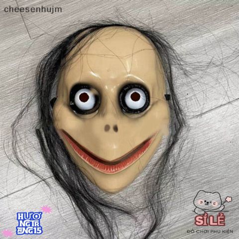 Mặt Nạ Hóa Trang Momo Tóc Dài Hình Chữ V - Phụ Kiện Halloween Độc Đáo Cho Bữa Tiệc Hóa Trang Và Sự Kiện Cosplay