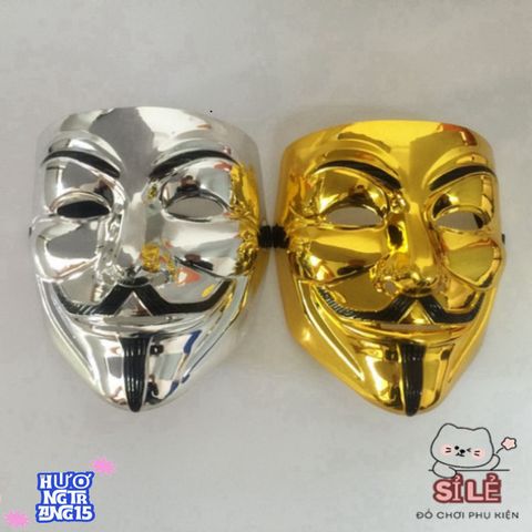 Mặt nạ Hacker Lấp Lánh Kim Tuyến Vàng Bạc - Phụ Kiện Hóa Trang Chú Hề Độc Đáo và Ấn Tượng cho Mọi Dịp Hội hè