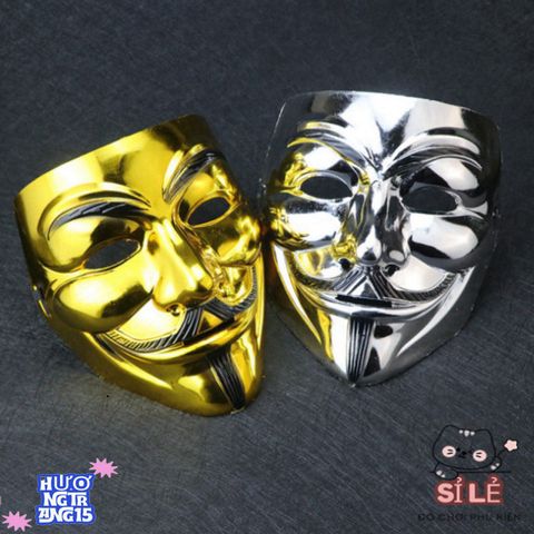 Mặt nạ Hacker Lấp Lánh Kim Tuyến Vàng Bạc - Phụ Kiện Hóa Trang Chú Hề Độc Đáo và Ấn Tượng cho Mọi Dịp Hội hè