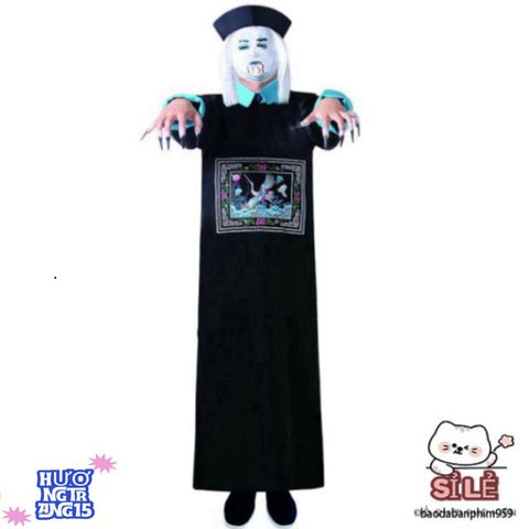 Bộ Trang Phục Cương Thi Trung Quốc Halloween Cho Người Lớn - Áo Dài & Mũ Tóc Đuôi Sam Ấn Tượng, Sự Lựa Chọn Hoàn Hảo Cho Lễ Hội