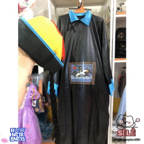 Bộ Trang Phục Cương Thi Trung Quốc Halloween Cho Người Lớn - Áo Dài & Mũ Tóc Đuôi Sam Ấn Tượng, Sự Lựa Chọn Hoàn Hảo Cho Lễ Hội
