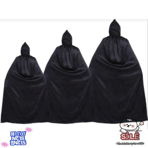 Bộ Trang Phục Hóa Trang Thần Chết Huyền Bí - Halloween Đẳng Cấp Cho Nam Nữ Kèm Mặt Nạ và Găng Tay