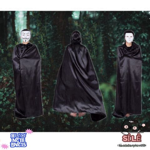 Bộ Trang Phục Hóa Trang Thần Chết Huyền Bí - Halloween Đẳng Cấp Cho Nam Nữ Kèm Mặt Nạ và Găng Tay