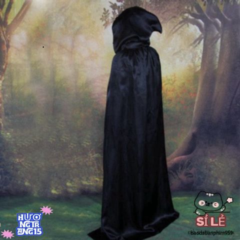 Bộ Trang Phục Hóa Trang Thần Chết Huyền Bí - Halloween Đẳng Cấp Cho Nam Nữ Kèm Mặt Nạ và Găng Tay