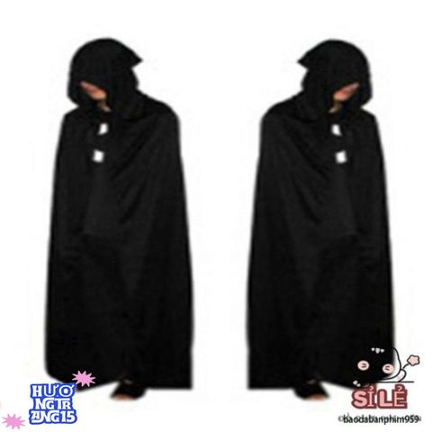Bộ Trang Phục Hóa Trang Thần Chết Huyền Bí - Halloween Đẳng Cấp Cho Nam Nữ Kèm Mặt Nạ và Găng Tay