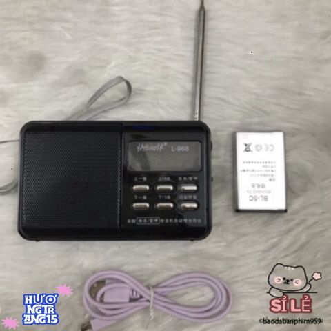 Đài Radio Đa Chức Năng Happy 2 in 1 Mẫu 968 - Thiết Kế Hiện Đại, Âm Thanh Sắc Nét, Kết Nối USB & Thẻ Nhớ, Hoàn Hảo Cho Mọi Hoạt Động