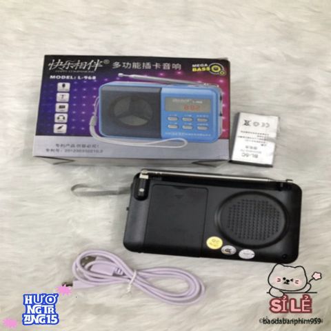 Đài Radio Đa Chức Năng Happy 2 in 1 Mẫu 968 - Thiết Kế Hiện Đại, Âm Thanh Sắc Nét, Kết Nối USB & Thẻ Nhớ, Hoàn Hảo Cho Mọi Hoạt Động