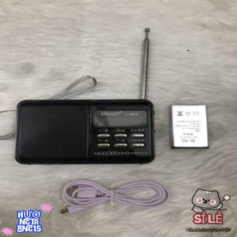 Đài Radio Đa Chức Năng Happy 2 in 1 Mẫu 968 - Thiết Kế Hiện Đại, Âm Thanh Sắc Nét, Kết Nối USB & Thẻ Nhớ, Hoàn Hảo Cho Mọi Hoạt Động