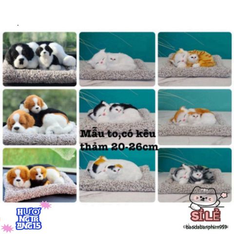 Gấu Bông Mèo Có Giỏ - Khử Mùi Ô Tô Bằng Than Hoạt Tính - Đồ Chơi Trang Trí Dễ Thương Cho Xe Hơi và Nhà Cửa