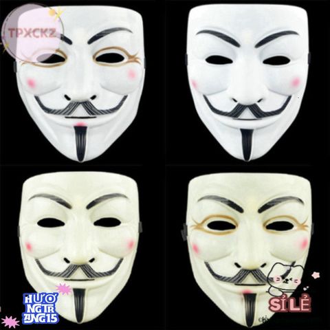 Mặt Nạ V for Vendetta - Phụ Kiện Cosplay Halloween Biểu Tượng Tự Do và Kháng Cách - Thời Trang Hóa Trang Độc Đáo
