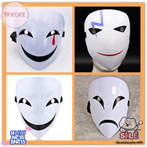 Mặt Nạ V for Vendetta - Phụ Kiện Cosplay Halloween Biểu Tượng Tự Do và Kháng Cách - Thời Trang Hóa Trang Độc Đáo