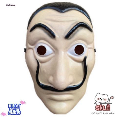 Mặt Nạ Queen Salvador Dali - Phong Cách Money Heist - Phụ Kiện Hóa Trang Độc Đáo Cho Halloween Và Tiệc Cosplay