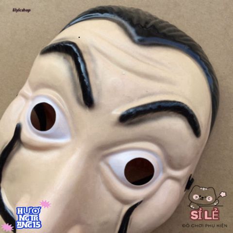 Mặt Nạ Queen Salvador Dali - Phong Cách Money Heist - Phụ Kiện Hóa Trang Độc Đáo Cho Halloween Và Tiệc Cosplay