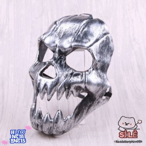 Mặt Nạ Halloween Đầu Lâu Kinh Dị Dành Cho Nam - Phụ Kiện Hóa Trang Đáng Sợ Siêu Thực Cho Tiệc Halloween