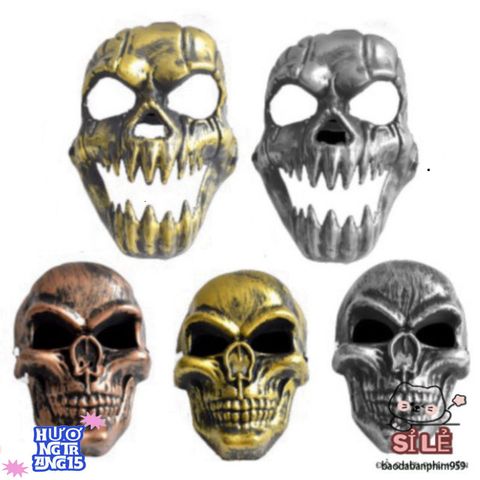 Mặt Nạ Halloween Đầu Lâu Kinh Dị Dành Cho Nam - Phụ Kiện Hóa Trang Đáng Sợ Siêu Thực Cho Tiệc Halloween
