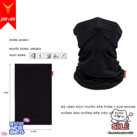 Khăn Đa Năng JARVAN 1 - Khăn Chống Nắng Bụi, Vải Mềm Mại, Co Dãn, Thích Hợp Cho Thể Thao và Hoạt Động Ngoài Trời