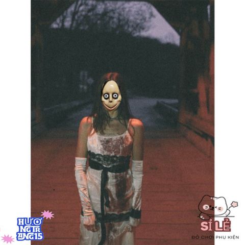 Mặt Nạ Halloween Momo - Phụ Kiện Hóa Trang Độc Đáo Cho Nam Nữ, Kích Thước Vừa Vặn, Dễ Sử Dụng, Chất Liệu Nhựa Bền, Thích Hợp Tiệc Hóa Trang