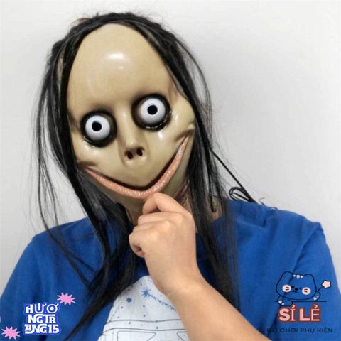 Mặt Nạ Halloween Momo - Phụ Kiện Hóa Trang Độc Đáo Cho Nam Nữ, Kích Thước Vừa Vặn, Dễ Sử Dụng, Chất Liệu Nhựa Bền, Thích Hợp Tiệc Hóa Trang