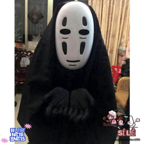 Bộ Áo Khoác Ma Quái Vô Diện Cho Người Lớn & Trẻ Nhỏ - Mặt Nạ Halloween Đen Huyền Bí, Trang Phục Cosplay Tối Ưu Cho Dịp Lễ Hội