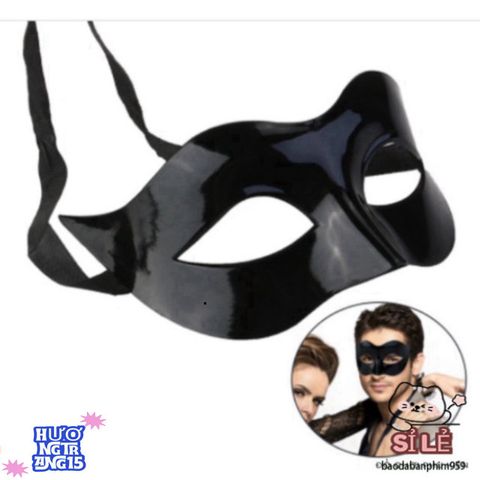 Mặt Nạ Hóa Trang Nam Nửa Mặt - Phụ Kiện Dự Tiệc Sang Trọng, Màu Sắc Đẹp Cho Halloween và Lễ Hội