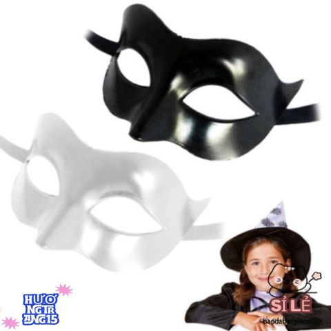 Mặt Nạ Hóa Trang Nam Nửa Mặt - Phụ Kiện Dự Tiệc Sang Trọng, Màu Sắc Đẹp Cho Halloween và Lễ Hội