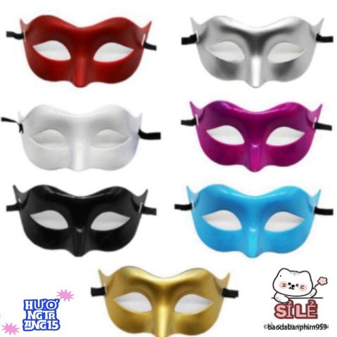 Mặt Nạ Hóa Trang Nam Nửa Mặt - Phụ Kiện Dự Tiệc Sang Trọng, Màu Sắc Đẹp Cho Halloween và Lễ Hội