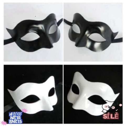 Mặt Nạ Hóa Trang Nam Nửa Mặt - Phụ Kiện Dự Tiệc Sang Trọng, Màu Sắc Đẹp Cho Halloween và Lễ Hội