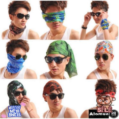 Khăn Đa Năng Thể Thao Co Giãn - Khăn Che Nắng, Quàng Cổ, Turban, Dã Ngoại - Giao Hàng Ngẫu Nhiên, Phong Cách Năng Động