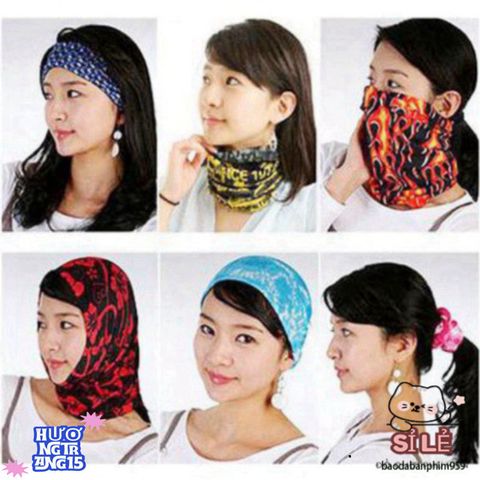 Khăn Đa Năng Thể Thao Co Giãn - Khăn Che Nắng, Quàng Cổ, Turban, Dã Ngoại - Giao Hàng Ngẫu Nhiên, Phong Cách Năng Động