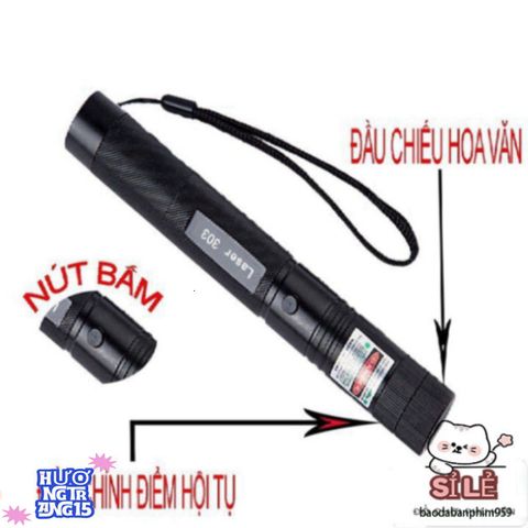Đèn Pin Laser 303 Chính Hiệu - Tia Sáng Xanh Rực Rỡ, Chống Nước, Chiếu Xa 2km, Dụng Cụ Tiện Ích Cao Cấp Cho Du Lịch, Giảng Dạy, Thuyết Trình