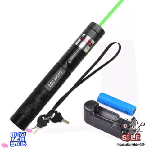 Đèn Laser 303 - Chiếu Sáng Xa 3000m, Đèn Pin Đa Chế Độ, An Toàn Với Khóa Tiện Ích - Thiết Bị Giải Trí Ngoài Trời