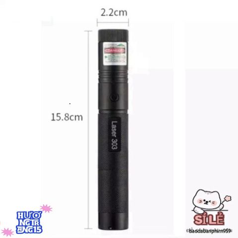 Đèn Laser 303 - Chiếu Sáng Xa 3000m, Đèn Pin Đa Chế Độ, An Toàn Với Khóa Tiện Ích - Thiết Bị Giải Trí Ngoài Trời