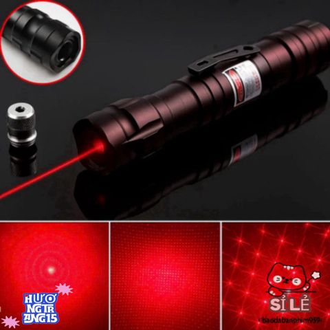 Đèn Pin Laser Đa Sắc 303 & 009 - Chiếu Xa 2.000M, Tia Sáng Mạnh Mẽ, Kèm Phụ Kiện Sao Vạn Hoa và Pin Sạc 18650