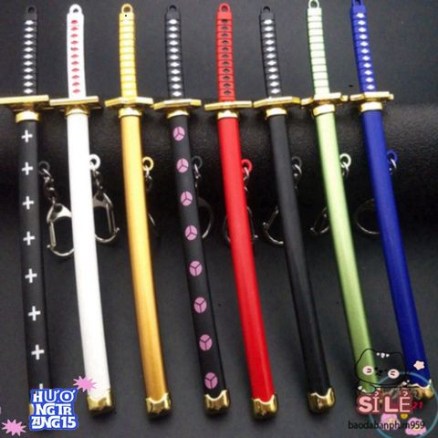 Móc Khóa Kiếm Katana Zoro Law One Piece - Phụ Kiện Thời Trang Anime Nhật Bản, Bền Bỉ và Độc Đáo, Chiều Dài 16cm