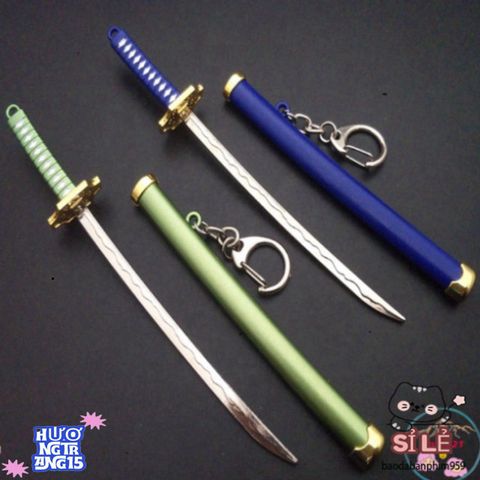 Móc Khóa Kiếm Katana Zoro Law One Piece - Phụ Kiện Thời Trang Anime Nhật Bản, Bền Bỉ và Độc Đáo, Chiều Dài 16cm