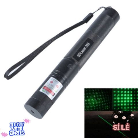 Đèn Pin Laser 303 Tia Xanh - Chiếu Sáng Mạnh mẽ, Thích Hợp Cho Cắm Trại, Thuyết Trình, và Các Hoạt Động Ngoài Trời